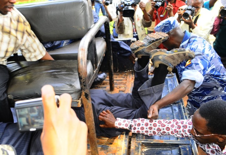 ......and he was pushed under a pick-up like a potato thief 